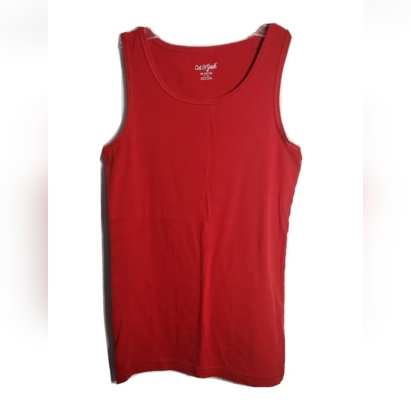 Cat & Jack Kids Youth XL 14-16 Red Tank Top Sleeveless Summer Beach - Picture 1 of 5